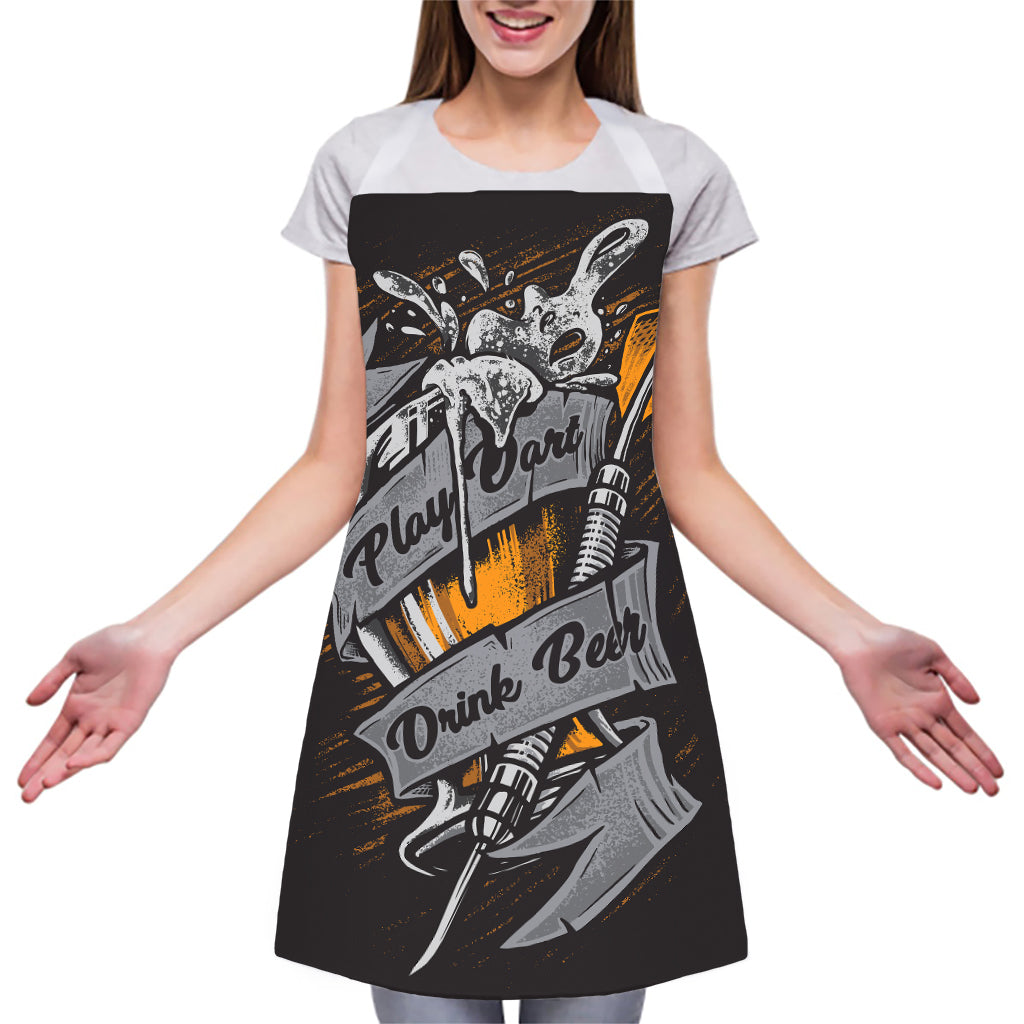 Play Dart Drink Beer Print Adjustable Apron