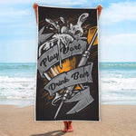 Play Dart Drink Beer Print Beach Towel