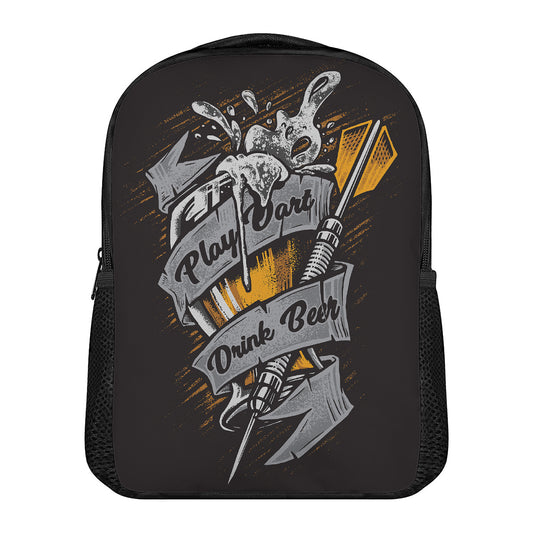 Play Dart Drink Beer Print Casual Backpack