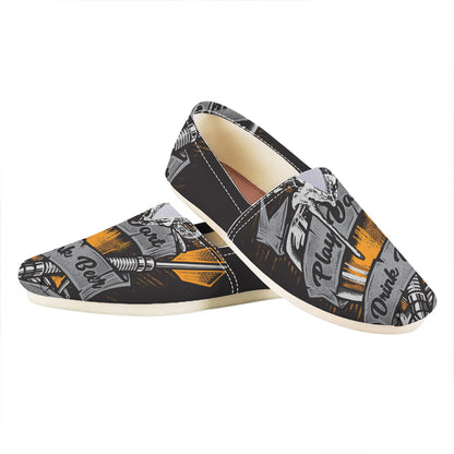 Play Dart Drink Beer Print Casual Shoes
