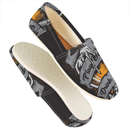 Play Dart Drink Beer Print Casual Shoes