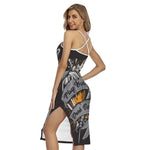Play Dart Drink Beer Print Cross Back Cami Dress