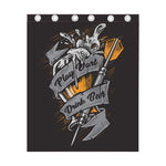Play Dart Drink Beer Print Curtain