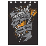 Play Dart Drink Beer Print Curtain