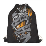 Play Dart Drink Beer Print Drawstring Bag