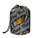 Play Dart Drink Beer Print Drawstring Makeup Bag