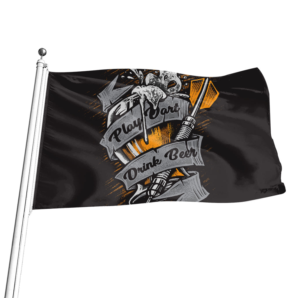 Play Dart Drink Beer Print Flag
