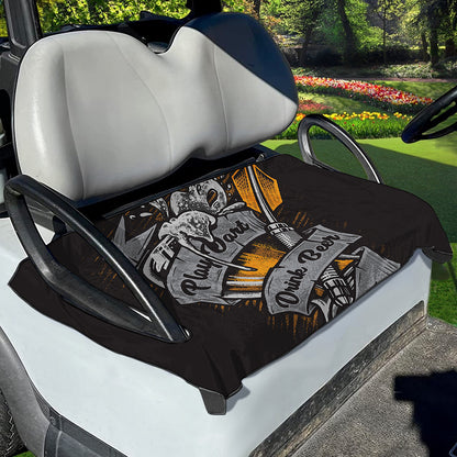 Play Dart Drink Beer Print Golf Cart Seat Cover