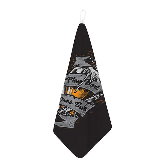 Play Dart Drink Beer Print Hand Towel