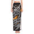 Play Dart Drink Beer Print High Slit Maxi Skirt