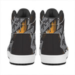 Play Dart Drink Beer Print High Top Leather Sneakers