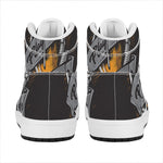 Play Dart Drink Beer Print High Top Leather Sneakers