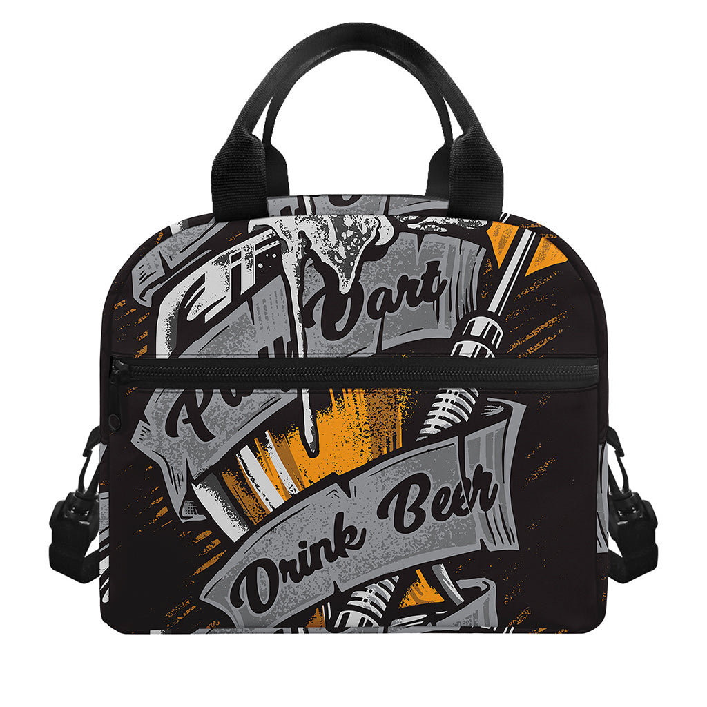 Play Dart Drink Beer Print Insulated Lunch Bag