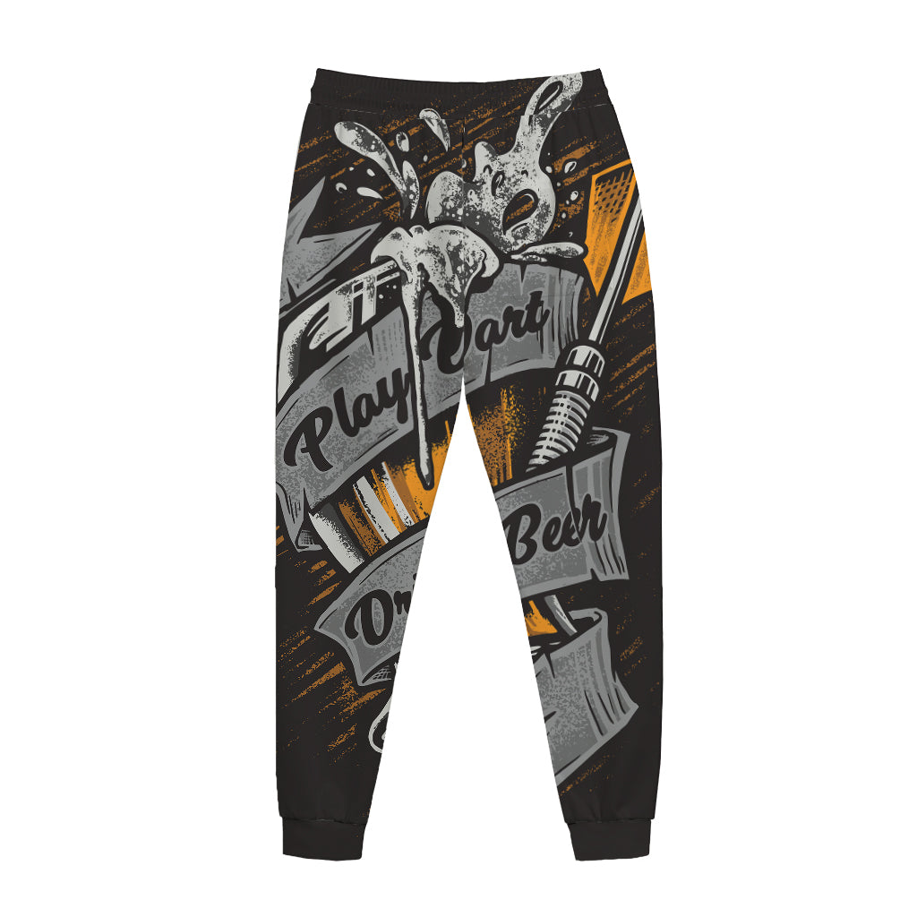 Play Dart Drink Beer Print Jogger Pants