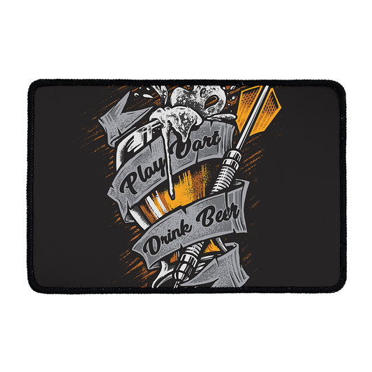 Play Dart Drink Beer Print Kitchen Mat