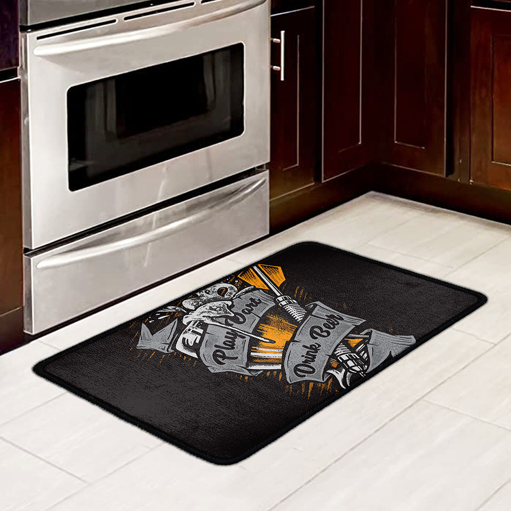 Play Dart Drink Beer Print Kitchen Mat