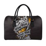 Play Dart Drink Beer Print Leather Duffle Bag