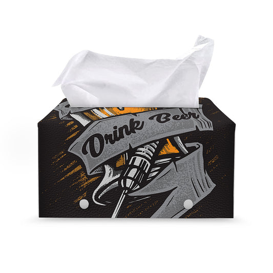 Play Dart Drink Beer Print Leather Tissue Box Cover