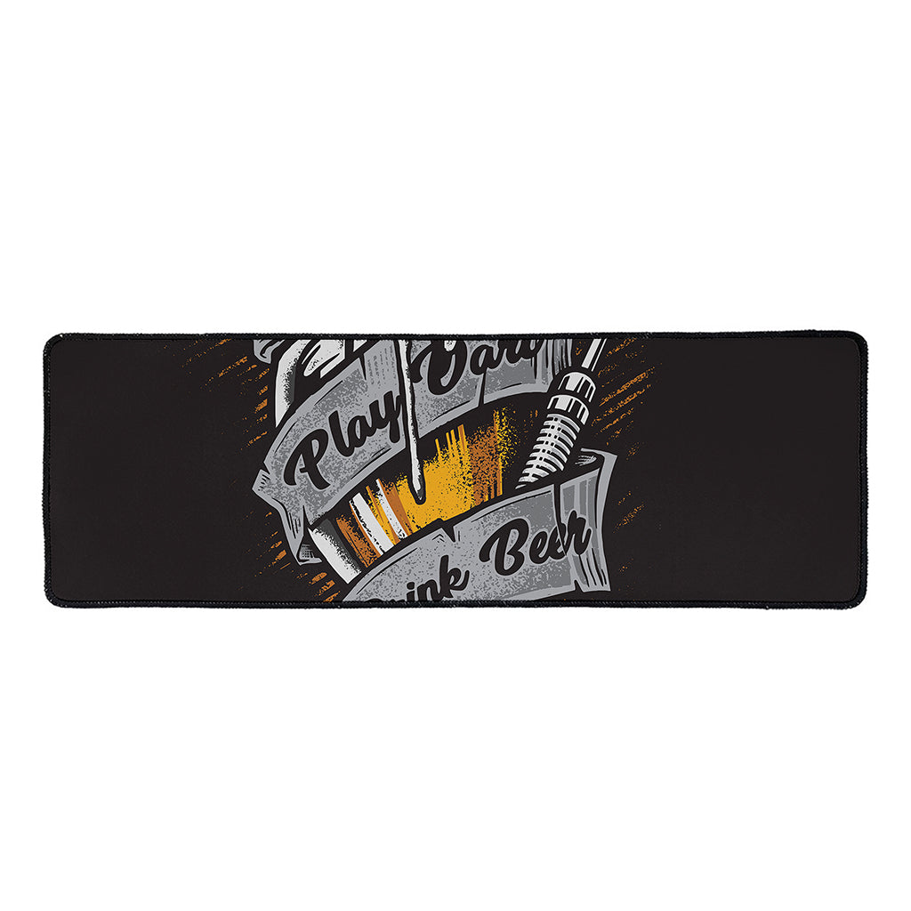 Play Dart Drink Beer Print Long Kitchen Mat