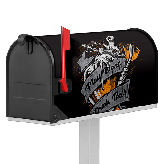 Play Dart Drink Beer Print Mailbox Cover