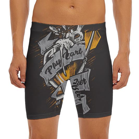 Play Dart Drink Beer Print Men's Long Boxer Briefs