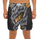Play Dart Drink Beer Print Men's Split Running Shorts