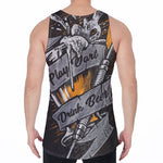 Play Dart Drink Beer Print Men's Velvet Tank Top
