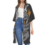 Play Dart Drink Beer Print Open Front Beach Cover Up