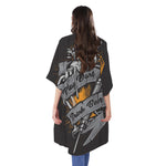 Play Dart Drink Beer Print Open Front Beach Cover Up