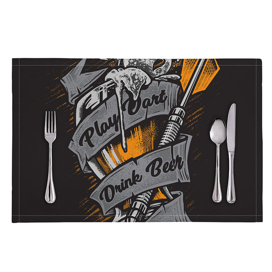 Play Dart Drink Beer Print Placemat