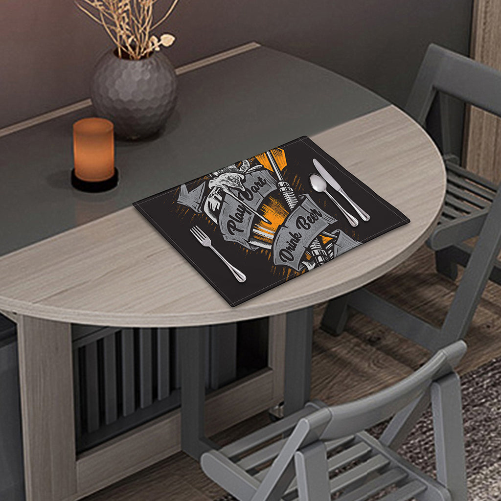 Play Dart Drink Beer Print Placemat