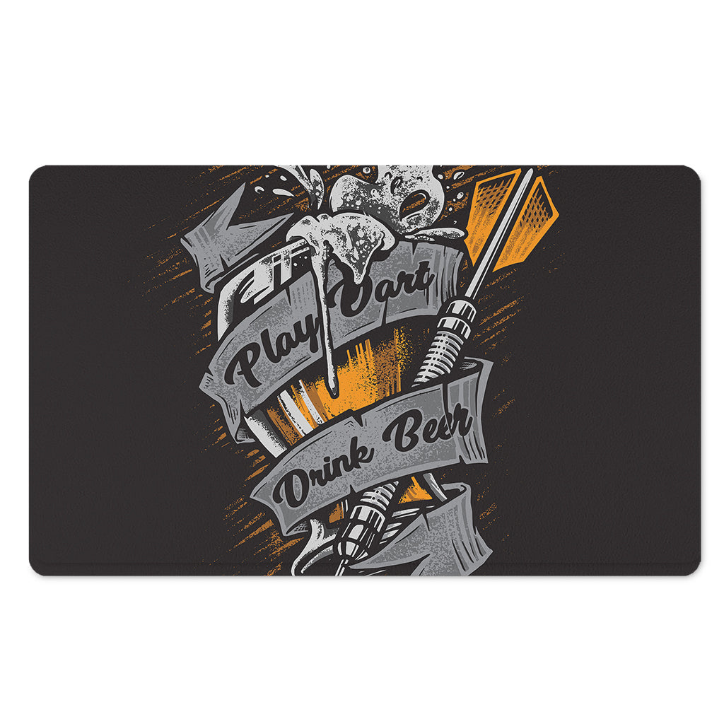 Play Dart Drink Beer Print Polyester Doormat