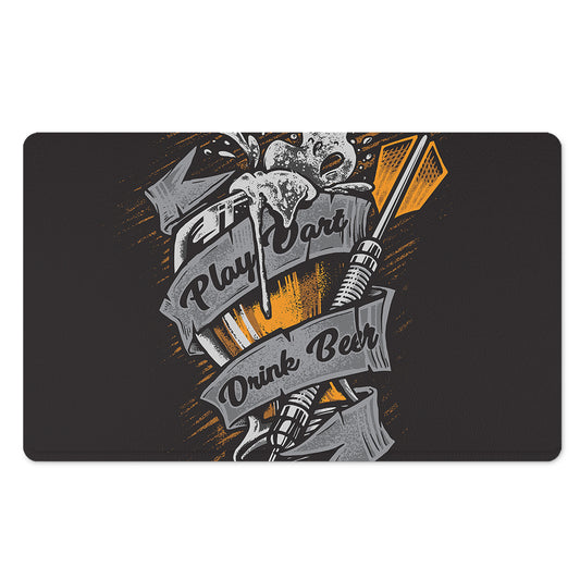 Play Dart Drink Beer Print Polyester Doormat