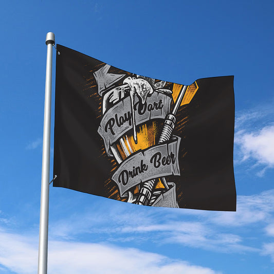 Play Dart Drink Beer Print Polyester Flag