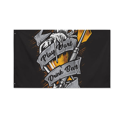 Play Dart Drink Beer Print Polyester Flag