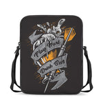 Play Dart Drink Beer Print Rectangular Crossbody Bag