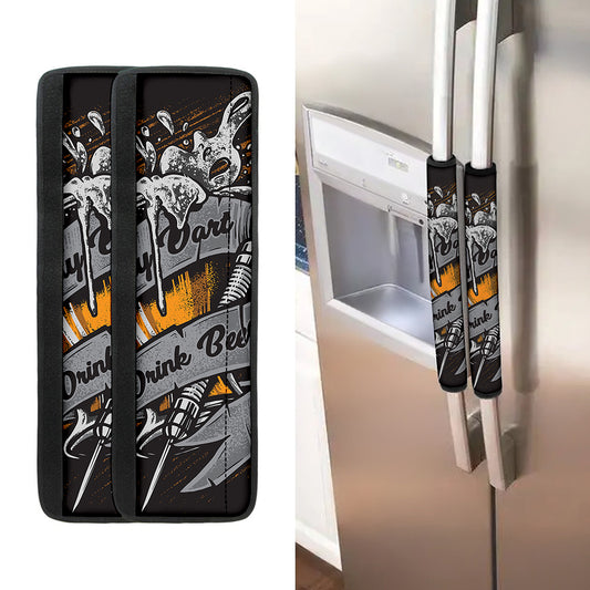 Play Dart Drink Beer Print Refrigerator Handle Covers
