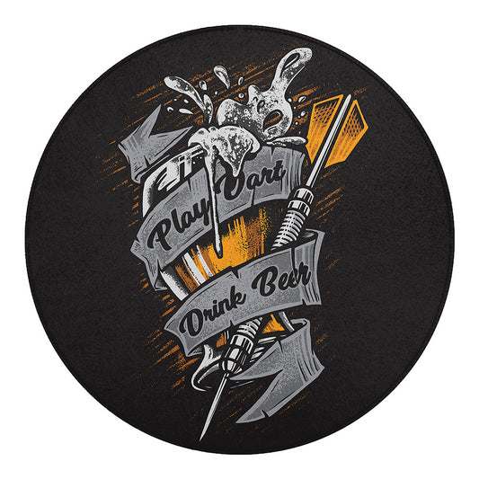 Play Dart Drink Beer Print Round Blanket