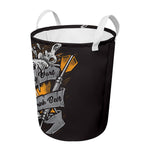 Play Dart Drink Beer Print Round Laundry Basket