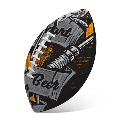 Play Dart Drink Beer Print Rugby Ball