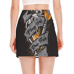 Play Dart Drink Beer Print Side Slit Mini Skirt