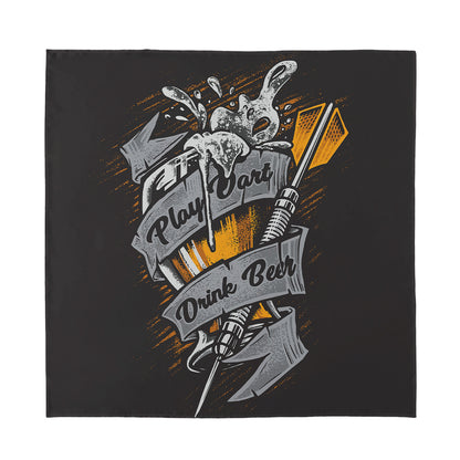 Play Dart Drink Beer Print Silk Bandana