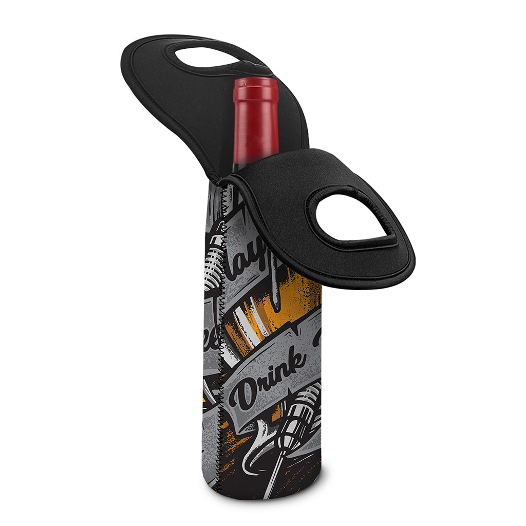 Play Dart Drink Beer Print Single Neoprene Wine Tote