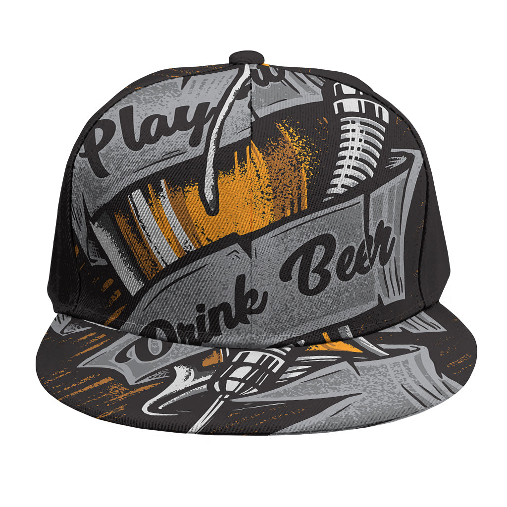 Play Dart Drink Beer Print Snapback Cap