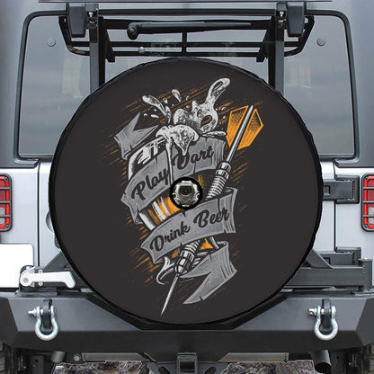 Play Dart Drink Beer Print Tire Cover With Camera Hole
