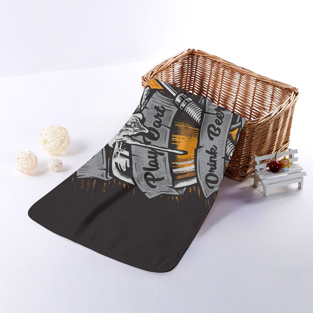 Play Dart Drink Beer Print Towel