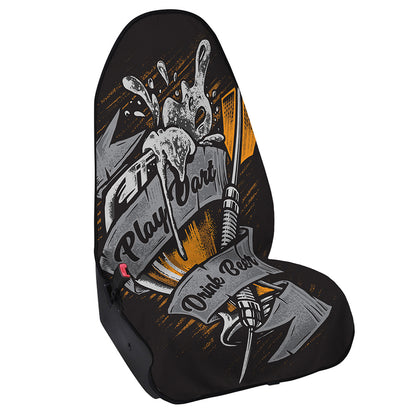Play Dart Drink Beer Print Waterproof Car Seat Cover
