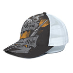 Play Dart Drink Beer Print White Mesh Trucker Cap