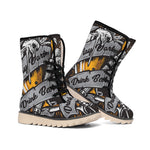 Play Dart Drink Beer Print Winter Boots