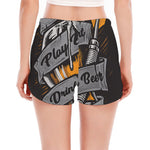 Play Dart Drink Beer Print Women's Split Running Shorts
